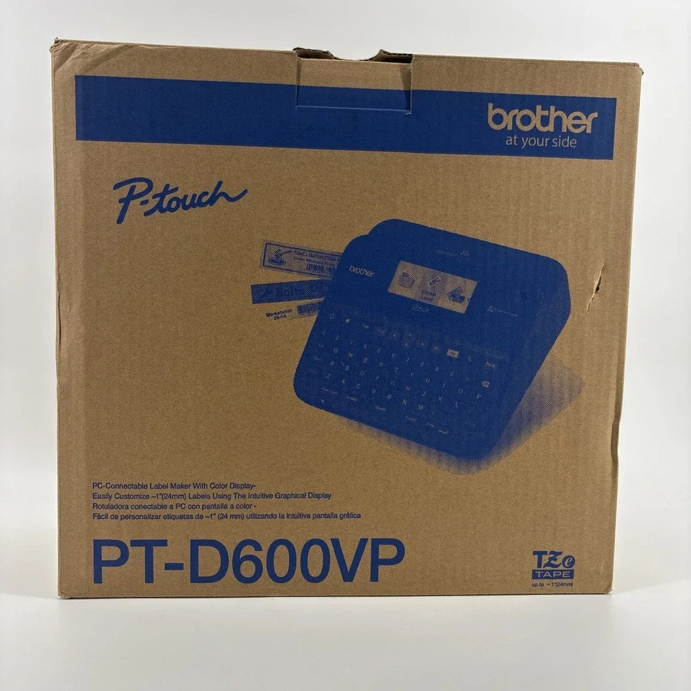 Brother P-touch PT-D600VP PC Connectable Label Maker W/Hard Case AC Adapter Tape